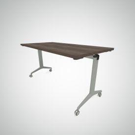 TT23167 - 24x48" Custom HPL Flip-Top Training Table W/ 2" Grommet