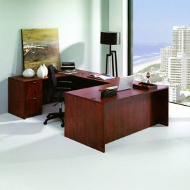 ND4214 - Cherry Laminate U-Shape Desks