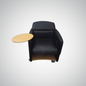 R7661 - Leather Club with Tablet Arm