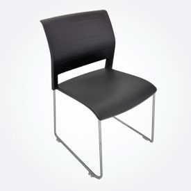 NC72703 - The Kaz Gray Poly Stacking Sled Chair