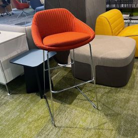 R7682 - Red SYS Stool with Sled Base by Gateway Office Furniture