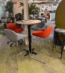 CD7314 - Red SYS Stool with Post Legs by Gateway Office Furniture