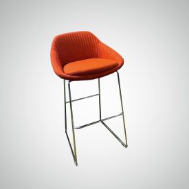 R7682 - Red SYS Stool with Sled Base by Gateway Office Furniture